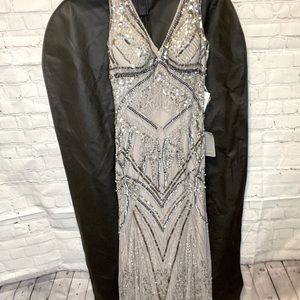 Silver Sequin Gown